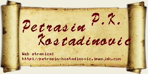 Petrašin Kostadinović vizit kartica